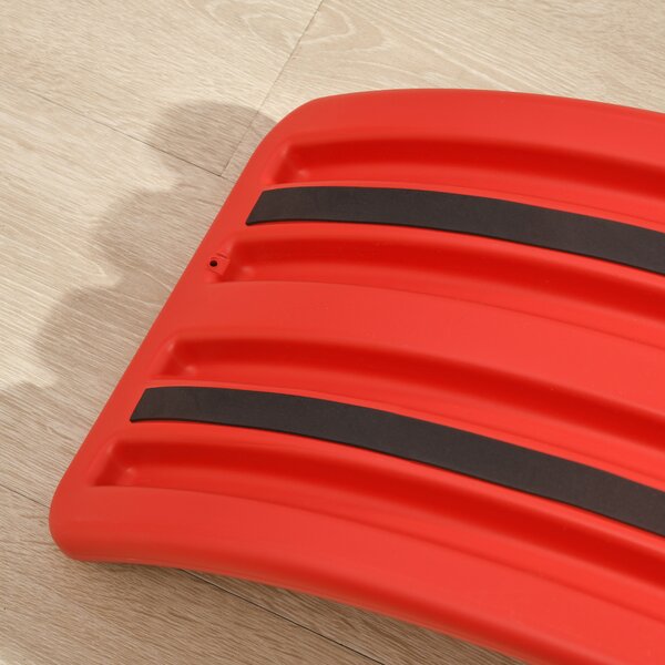 ZONEKIZ Wobble Wonder: Montessori Stepping Stone for Nursery Play, Durable Red Balance Board Aosom UK