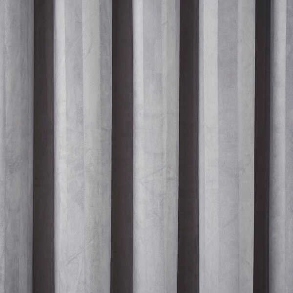 Hotel Velour Stripe Blackout Eyelet Curtains