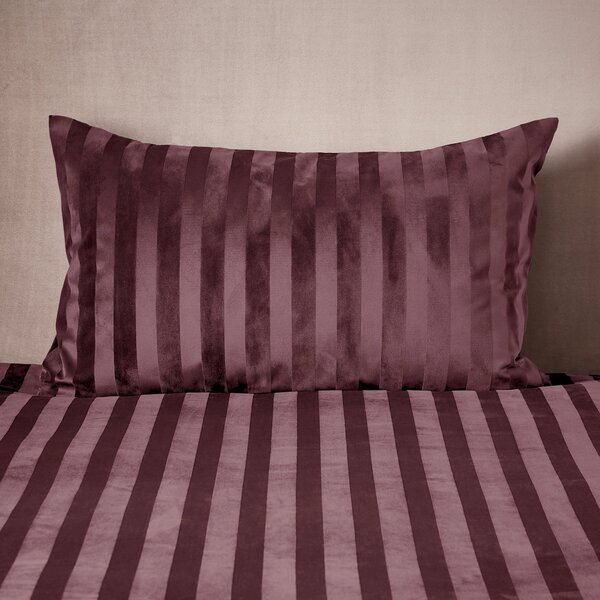 Hotel Velour Stripe Duvet Cover & Pillowcase Set