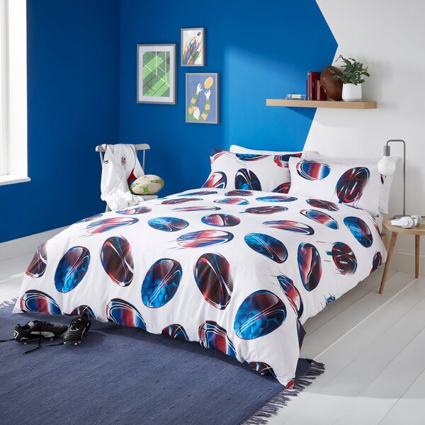 Rugby Reversible Duvet Cover and Pillowcase Set