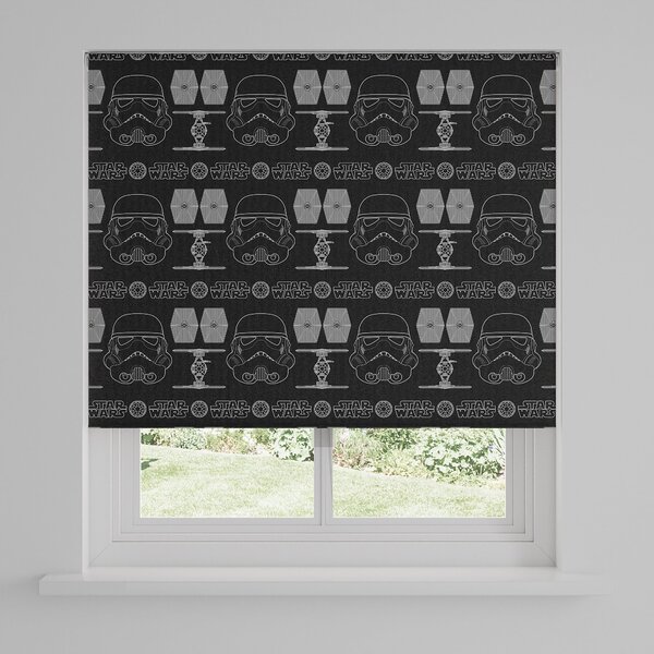 Star Wars Black Cordless Roller Blind