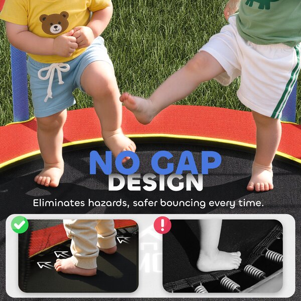 HOMCOM Kids Trampoline, with Safety Net, for Ages 3-10 Years Aosom UK