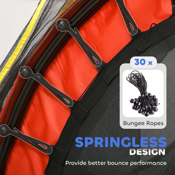 HOMCOM Kids Trampoline, with Safety Net, for Ages 3-10 Years Aosom UK