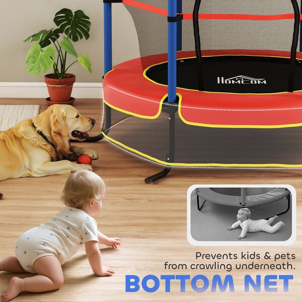 HOMCOM Kids Trampoline, with Safety Net, for Ages 3-10 Years Aosom UK