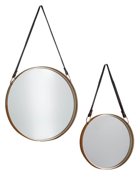 Set of 2 Marlo Hanging Round Wall Mirrors