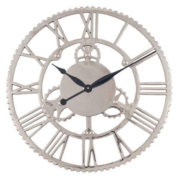 Nickel Cogs Skeleton Wall Clock