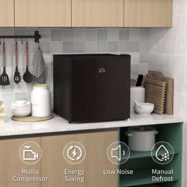 HOMCOM 35L Mini Freezer, -24℃ to -14℃ Temperature - Black Aosom UK
