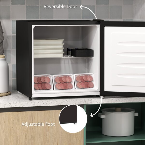 HOMCOM 35L Mini Freezer, -24℃ to -14℃ Temperature - Black Aosom UK