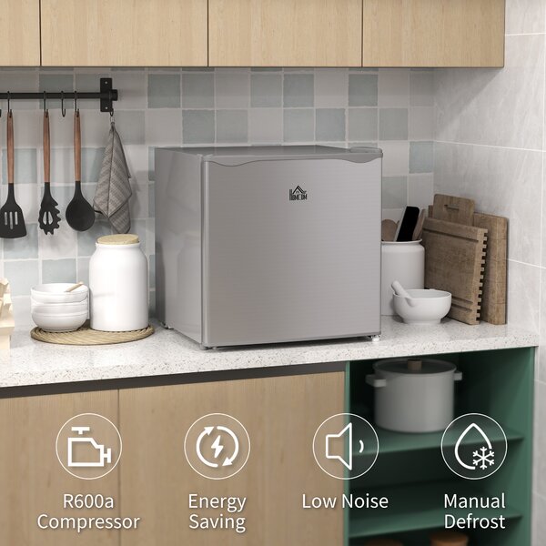 HOMCOM 35L Mini Freezer with Adjustable Temperature -24℃ to -14℃, Compact Freezer for Home, Grey Aosom UK