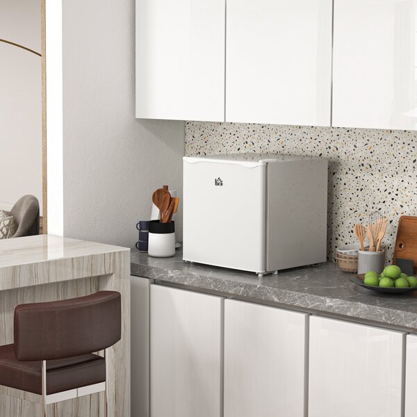HOMCOM 35L Mini Freezer with Reversible Door and Removable Shelf, Compact Freezer, White Aosom UK