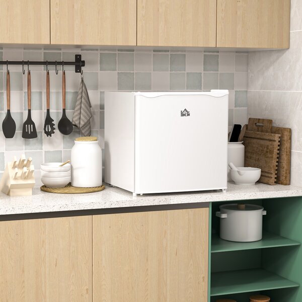 HOMCOM 35L Mini Freezer with Reversible Door and Removable Shelf, Compact Freezer, White Aosom UK