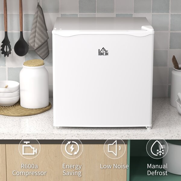 HOMCOM 35L Mini Freezer with Reversible Door and Removable Shelf, Compact Freezer, White Aosom UK
