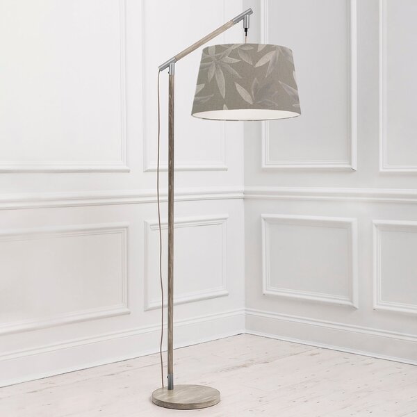 Quintus Floor Lamp with Silverwood Shade