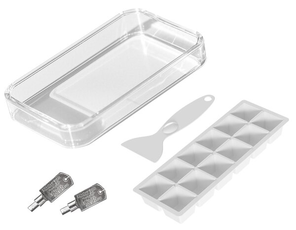 HOMCOM 46 Litre Lockable Countertop Fridge - Grey