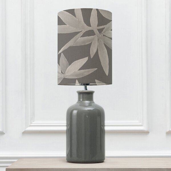 Elspeth Grey Table Lamp with Silverwood Shade