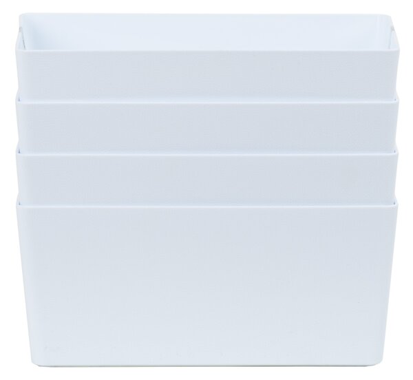 Wham Studio Set of 4 Plastic Storage Basket 4.02 White