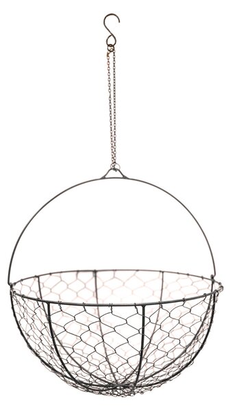 Netted Wire Hanging Basket