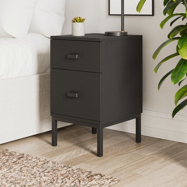 Fulton 2 Drawer Slim Bedside Table