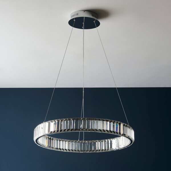 Vogue Katana Crystal Hoop LED Ceiling Light