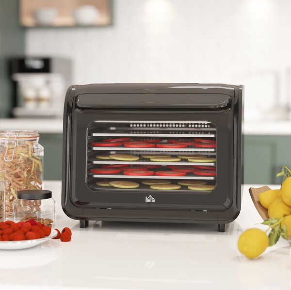 HOMCOM 35-70°C Six-Tray Food Dehydrator - Black
