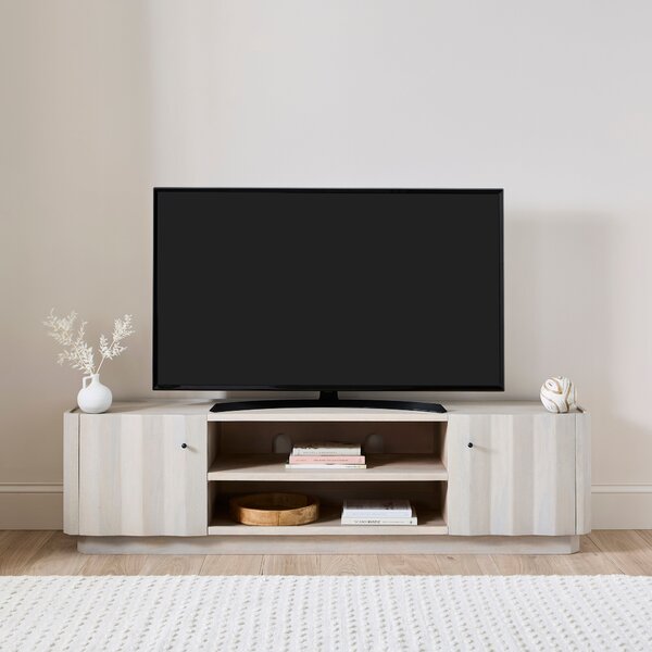 Willa Extra Wide TV Unit for TVs up to 80", Mango Wood Blue