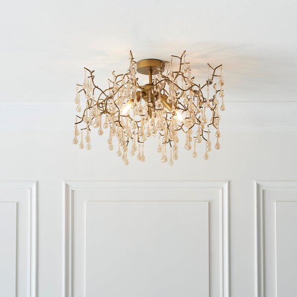 Vogue Wisteria 3 Light Flush Ceiling Light