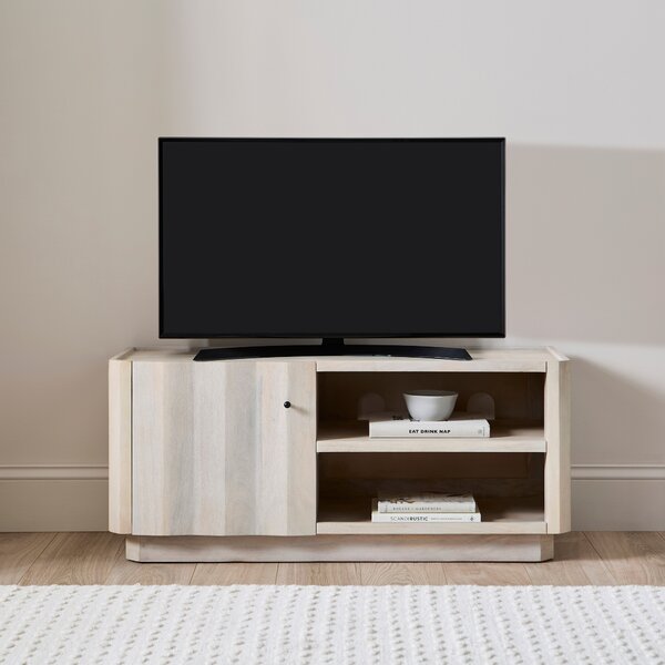 Willa Small TV Unit for TVs up to 50", Mango Wood Green