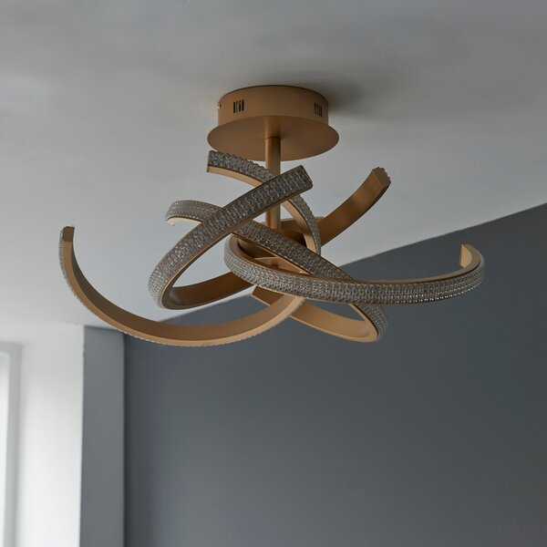 Vogue Sierra 4 Light Semi Flush Ceiling Light