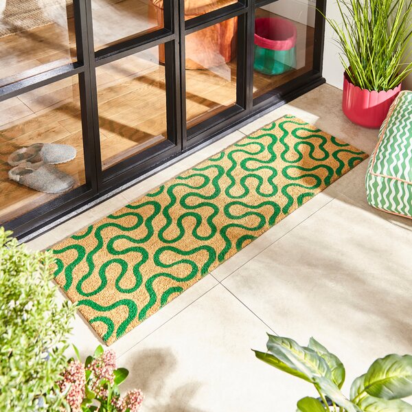 Elements Wrigley Coir Patio Doormat Green