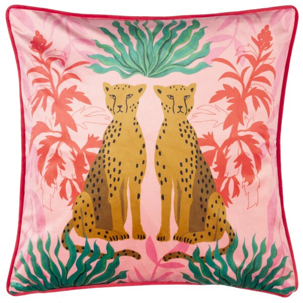 KateMerritt Leopards Piped Square Cushion