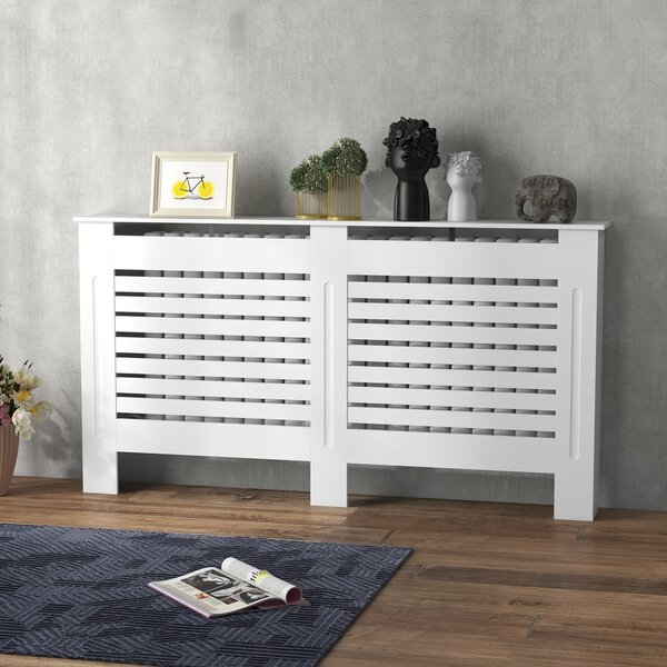 HOMCOM 152Lx19Wx81H cm MDF Radiator Cover-White