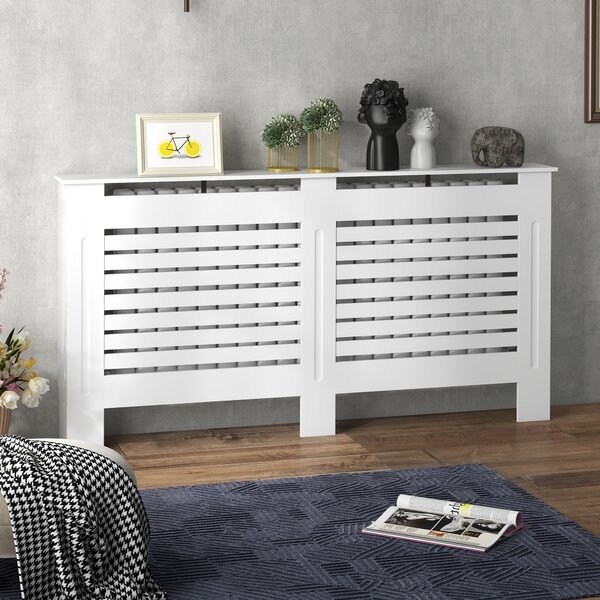 HOMCOM 152Lx19Wx81H cm MDF Radiator Cover-White