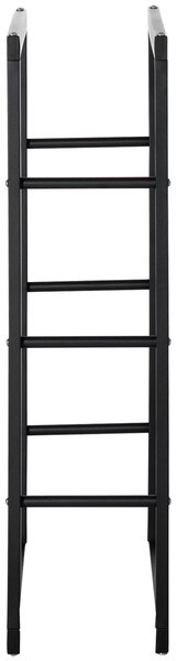 HOMCOM Metal Firewood Log Holder Tall Firewood Rack Indoor Outdoor Fireplace Wood Storage Shelf with Rust-Resistant, Black, 60W x 25D x 100H cm