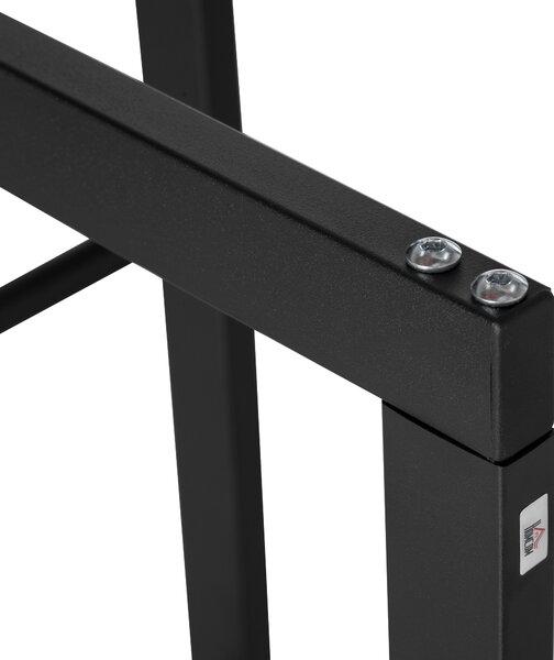 HOMCOM Metal Firewood Log Holder Tall Firewood Rack Indoor Outdoor Fireplace Wood Storage Shelf with Side Rails, Black, 40W x 25D x 100H cm