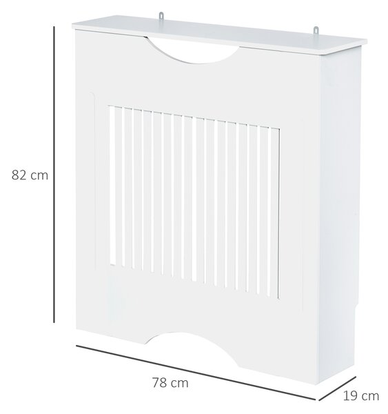 HOMCOM Radiator Cover W/E1 Class 12mm MDF Engineered Wood, 78W x 19D x 80.5Hcm-White