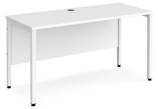 Value Line Deluxe Bench Narrow Rectangular Desks (White Legs), 140wx60dx73h (cm), White