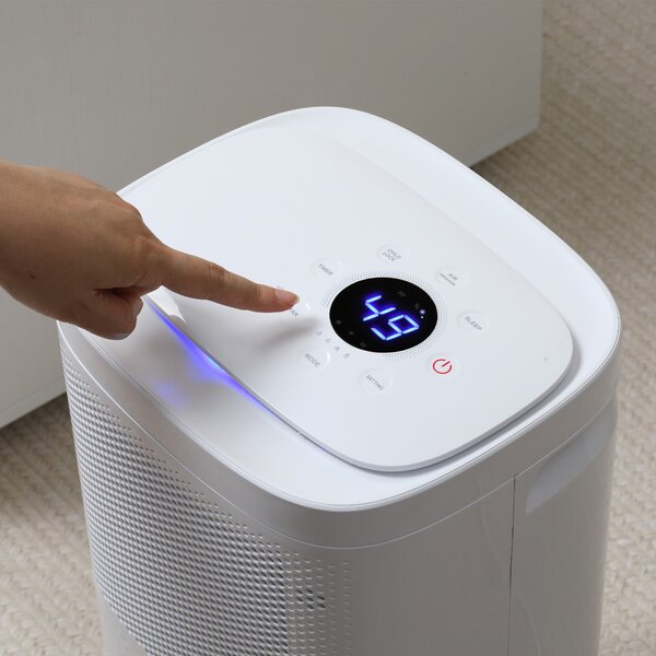 HOMCOM 10L/Day Quiet Low-Energy Dehumidifier with WiFi Smart App Control, Electric Moisture Air Dehumidifier for Home Laundry Basement, White Aosom UK