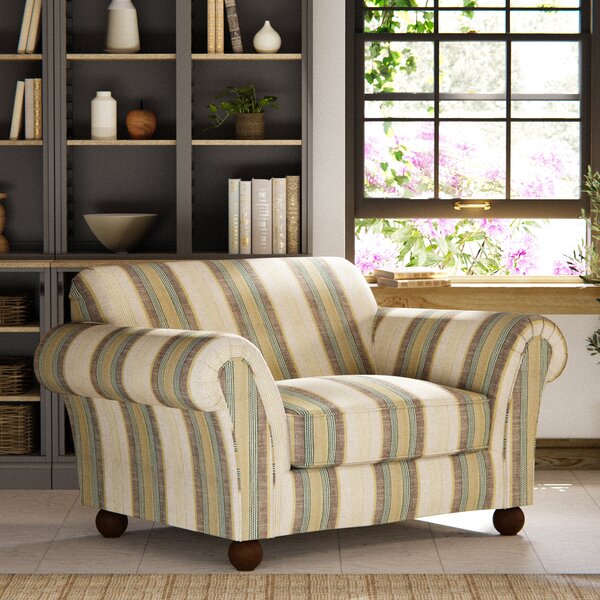 Angus Striped Linen Snuggle Chair