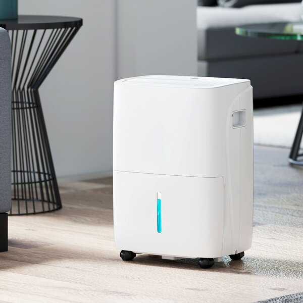 HOMCOM 30L/Day Quiet Dehumidifier w/ Auto-Clean Filter, 4L Water Tank, 24H Timer, Portable Air Dryer for Home Laundry Room Bedroom Basement, White Aosom UK
