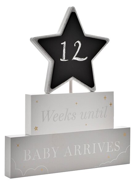 Bambino Wooden Star Plaque "Weekly Countdown"