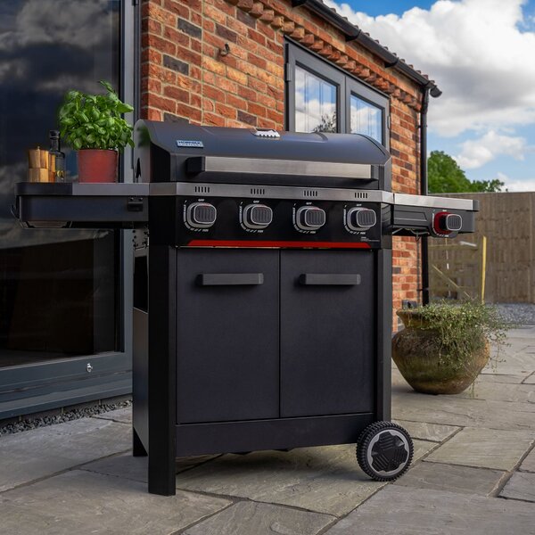 Norfolk Grills Atlas 400 Gas BBQ, 4 Burner with Side Burner & Cabinet