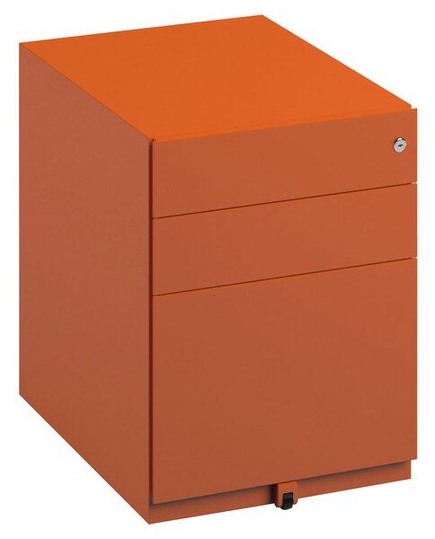 Bisley Wide Under Desk Pedestal, Orange