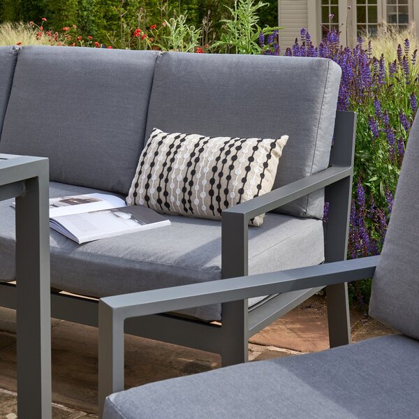 Titchwell 5 Seater Grey Corner Sofa Dining Set