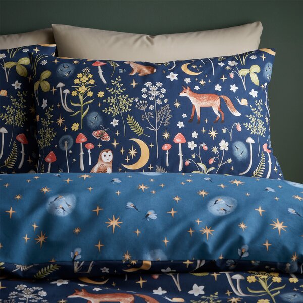 Catherine Lansfield Enchanted Twilight Animals Reversible Duvet Cover & Pillowcase Set