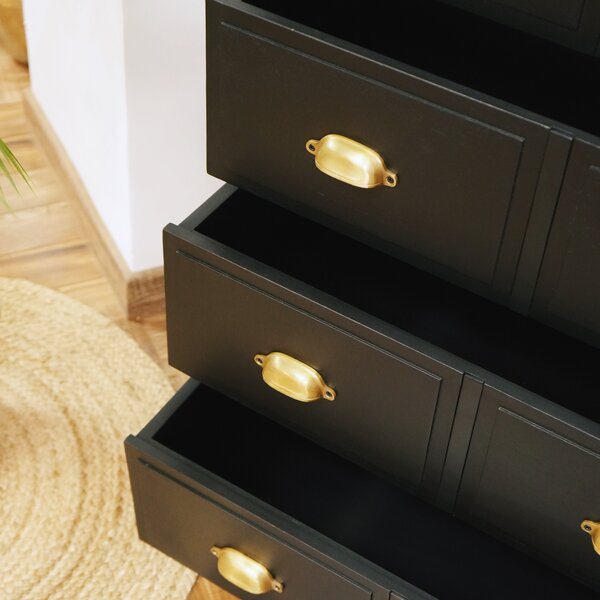 Fenway 4 Drawer Chest, Black