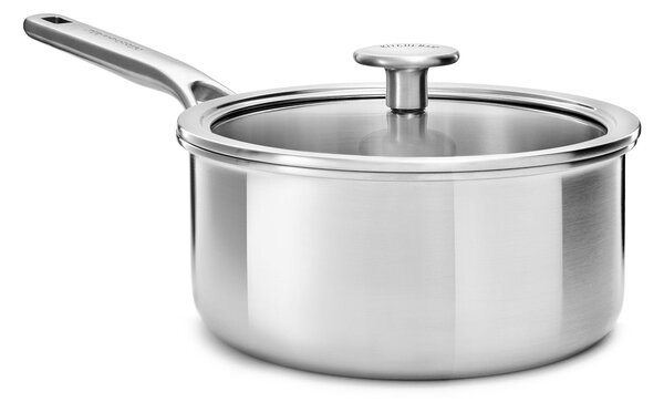 KitchenAid Multi Ply Stainless Steel Uncoated 20cm Covered Saucepan