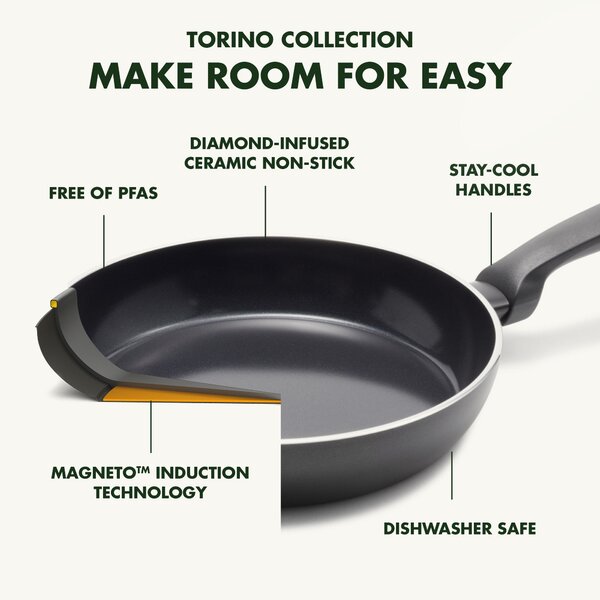 GreenPan Torino Non-Stick Aluminium Open Frying Pan, 30cm