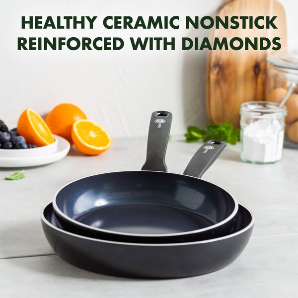 GreenPan Torino Non-Stick Aluminium 2 Piece Open Frying Pan Set