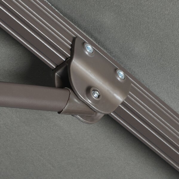 Outsunny Waterproof 3m Cantilever Parasol: 360° Rotating Hanging Sunshade, Aluminium Frame, 8 Ribs, Dark Grey Aosom UK