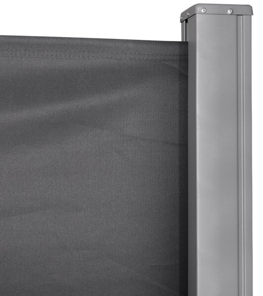Outsunny Retractable Side Awning, 3x1.6m Sun Screen Fence for Patio Garden Balcony Privacy Divider, Grey